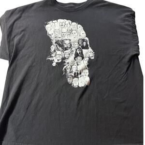 TeeFury Horror Movie Monster Skull Graphic Tee Black 3XL XXXL